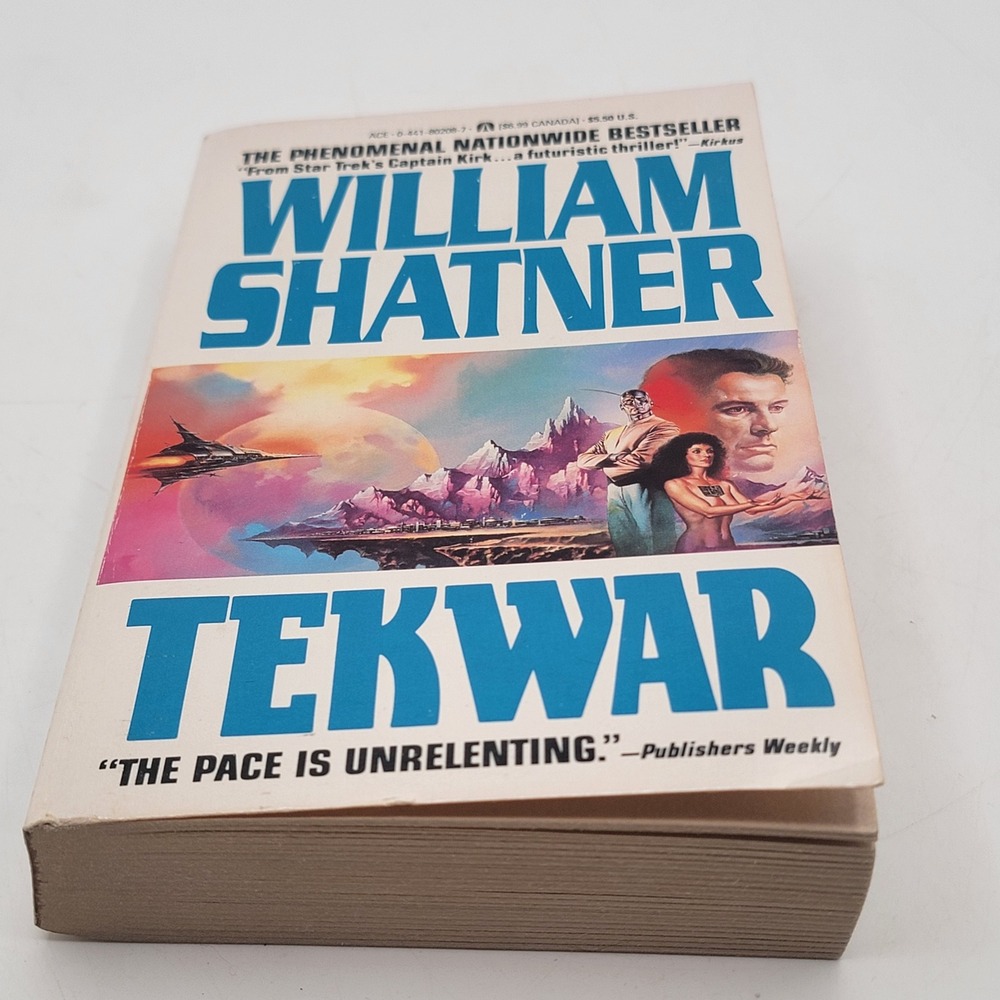 William Shatner TekWar Paperback‎ 1990 Ace Edition Sci-Fi Thriller Good